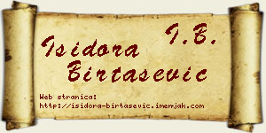 Isidora Birtašević vizit kartica